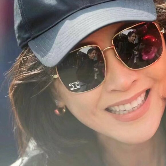 Celine CL40284U 16V Square Sunglasses–Palladium/Blue - Picture 12 of 12